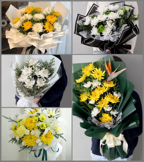 贵州毕节市黔西县重新镇伏龙村白事花束代送
